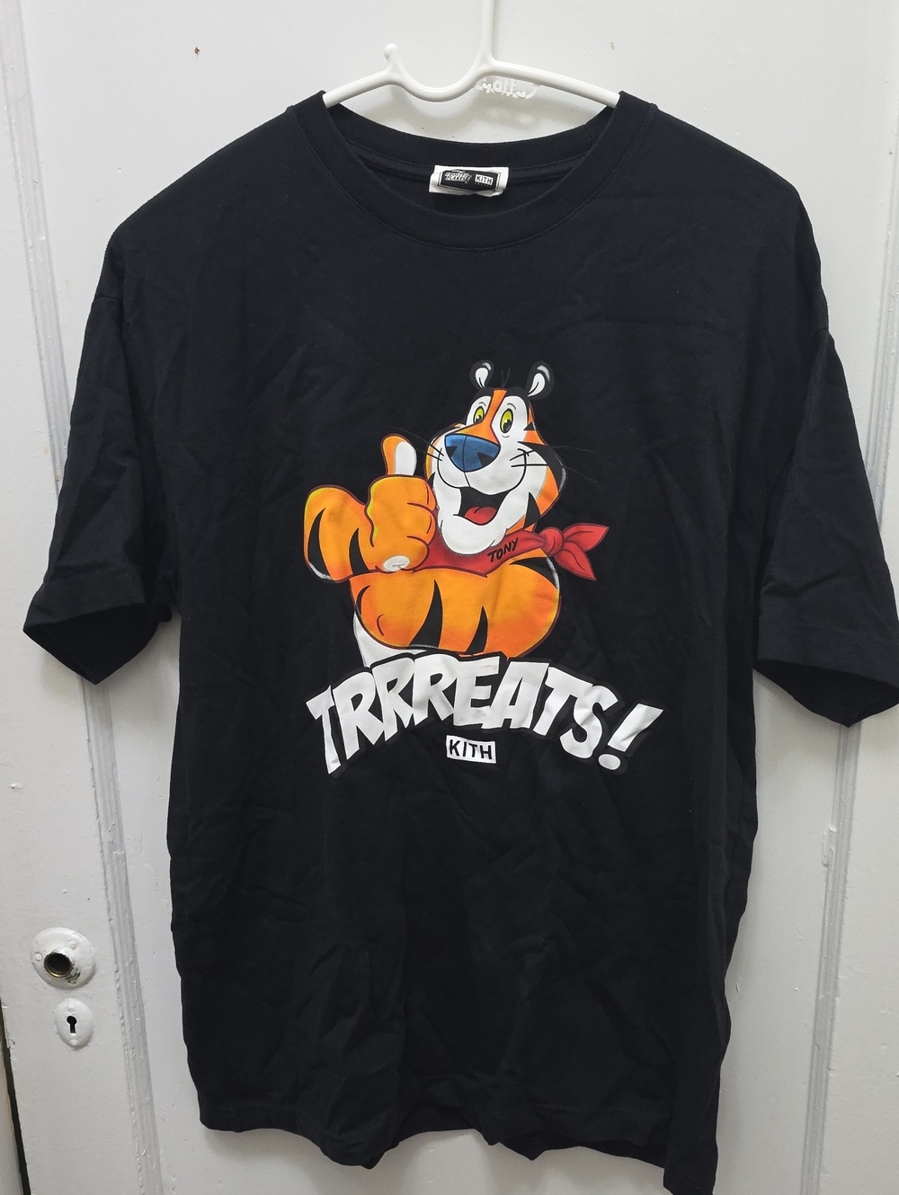 Kith Black Short-Sleeve Tee with Tony the Tiger Graphic
